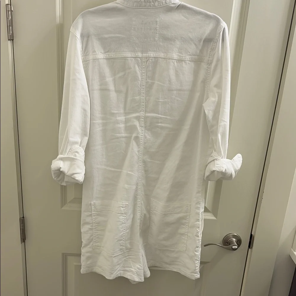 Frank & Eileen Crisp White Shorts Romper - Picture 3 of 3